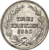 Reverse 3 Kreuzer 1830