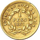 Reverse 1 Peso 1861 So