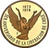 Reverse 50 Pesos 1976 So Liberation of Chile