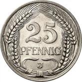 Obverse 25 Pfennig 1912 J