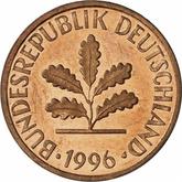 Reverse 1 Pfennig 1996 A
