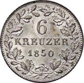 Reverse 6 Kreuzer 1850