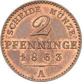 Reverse 2 Pfennig 1863 A