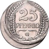 Obverse 25 Pfennig 1909-1912 J