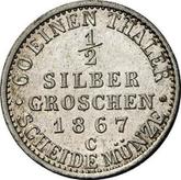 Reverse 1/2 Silber Groschen 1867 C