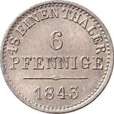 Reverse 6 Pfennig 1843 S