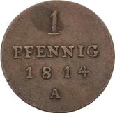 Reverse 1 Pfennig 1814 A