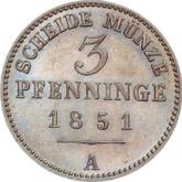 Reverse 3 Pfennig 1851 A