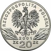 Obverse 20 Zlotych 2001 MW AN Swallowtail butterfly