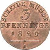 Reverse 3 Pfennig 1829 A