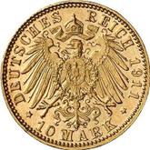 Reverse 10 Mark 1911 D Bayern