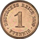 Obverse 1 Pfennig 1889 A