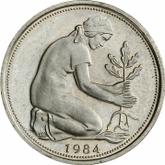 Reverse 50 Pfennig 1984 G