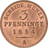 Reverse 3 Pfennig 1854 A