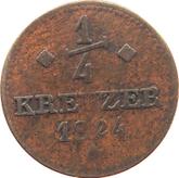 Reverse 1/4 Kreuzer 1824