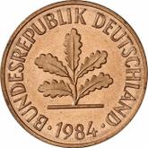 Reverse 2 Pfennig 1984 G
