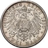 Reverse 2 Mark 1899 D Bayern