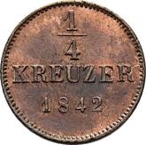 Reverse 1/4 Kreuzer 1842