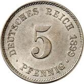 Obverse 5 Pfennig 1899 J