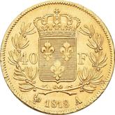 Reverse 40 Francs 1818 A