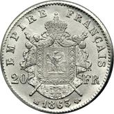 Reverse 20 Francs 1863 BB
