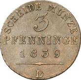 Reverse 3 Pfennig 1839 D