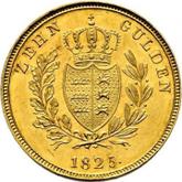 Reverse 10 Gulden 1825 W
