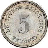 Obverse 5 Pfennig 1908 F