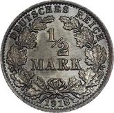 Obverse 1/2 Mark 1918 G