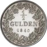 Reverse 1/2 Gulden 1840 D