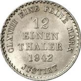 Reverse 1/12 Thaler 1842 S