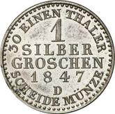 Reverse Silber Groschen 1847 D