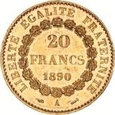 Reverse 20 Francs 1890 A
