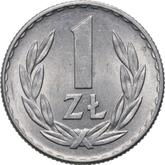 Reverse 1 Zloty 1971 MW