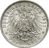 Reverse 3 Mark 1911 D Bayern