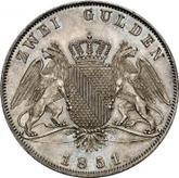 Reverse 2 Gulden 1851 D