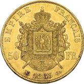 Reverse 50 Francs 1863 BB