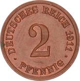 Obverse 2 Pfennig 1911 D