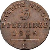 Reverse 3 Pfennig 1836 D