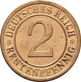 Obverse 2 Rentenpfennig 1923 D