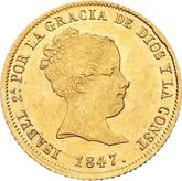 Obverse 80 Reales 1847 M CL
