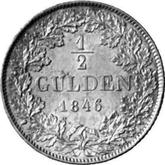 Reverse 1/2 Gulden 1846 D