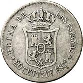 Reverse 20 Céntimos de escudo 1866