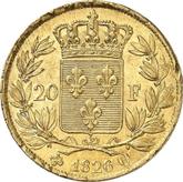 Reverse 20 Francs 1826 Q