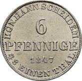 Reverse 6 Pfennig 1847 B