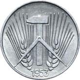 Reverse 1 Pfennig 1953 E