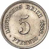 Obverse 5 Pfennig 1888 J