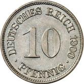 Obverse 10 Pfennig 1900 F