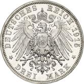Reverse 3 Mark 1915 D Saxe-Meiningen