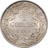 Reverse 1/2 Gulden 1860
